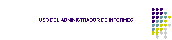 USO DEL ADMINISTRADOR DE INFORMES