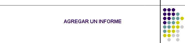 AGREGAR UN INFORME