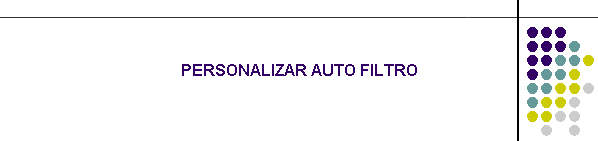 PERSONALIZAR AUTO FILTRO