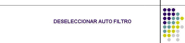 DESELECCIONAR AUTO FILTRO