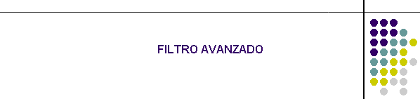 FILTRO AVANZADO