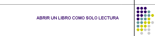 ABRIR UN LIBRO COMO SOLO LECTURA