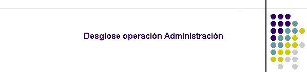 Desglose operacin Administracin