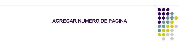 AGREGAR NUMERO DE PAGINA