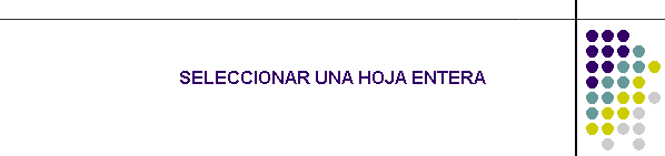 SELECCIONAR UNA HOJA ENTERA