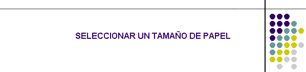 SELECCIONAR UN TAMAO DE PAPEL