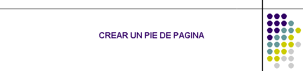 CREAR UN PIE DE PAGINA