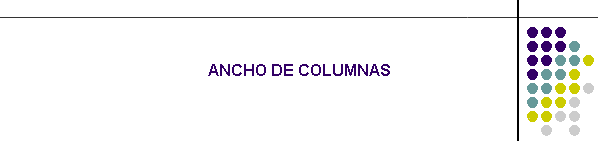 ANCHO DE COLUMNAS